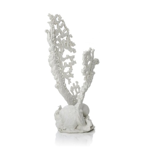 Коралл веер белый средний (Fan coral ornament medium white)