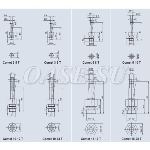 Фонтанная насадка моноструйная Comet 5-8 Т