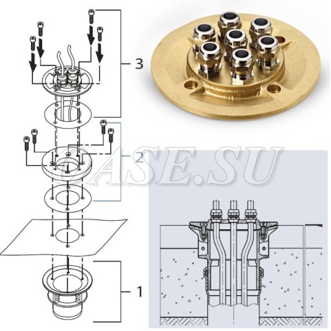 Фланцевый кабельный ввод Cable transition KD 7/100 T