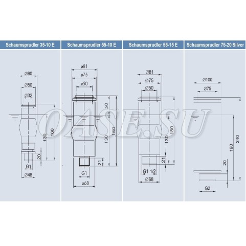 Фонтанная насадка Schaumsprudler 75-20 E