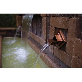 Источник-излив для монтажа в стену, ромбовидный, Wall Spout Rhombus Copper 