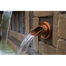 Источник-излив для монтажа в стену, эллипс, Wall Spout Ellipse Copper