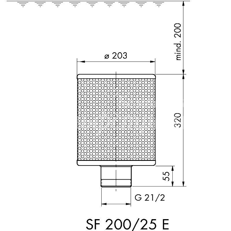 Защитная сетка на забор воды SF 200/250/25 E