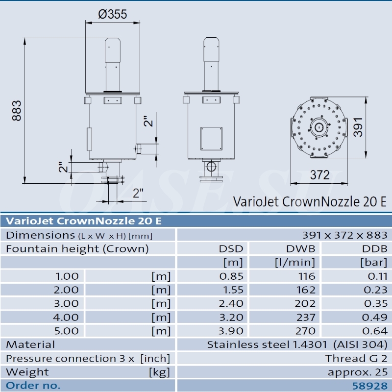 VarioJet CrownNozzle 20E